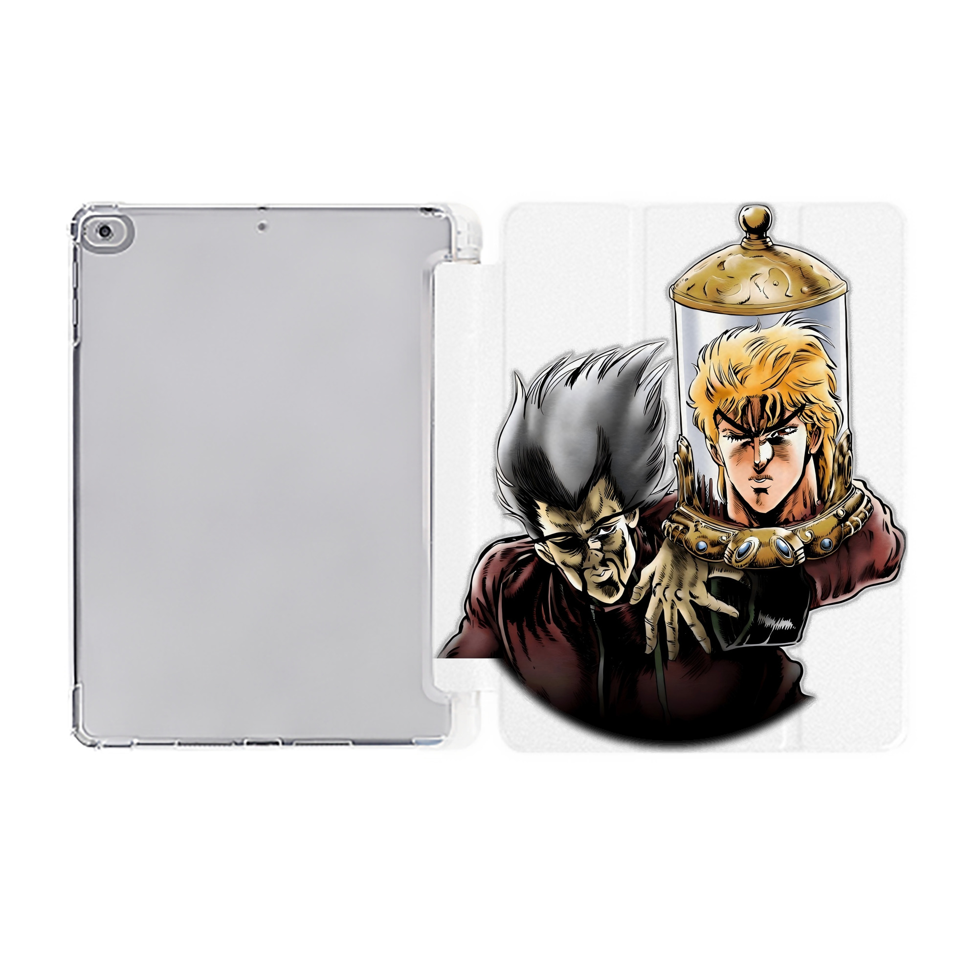 （画像用） ジョジョの奇妙な冒険 ディオ?ブランドー JoJo's Bizarre Adventure Dio Brando IPad ケース ペン収納付き 三つ折りスタンド PUレザー×シリコン 対応機種9.5/10.5/10.9インチ